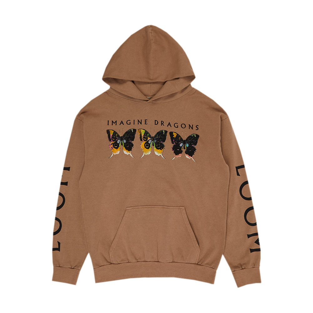 Loom Butterfly Tan Hoodie Imagine Dragons Official Store