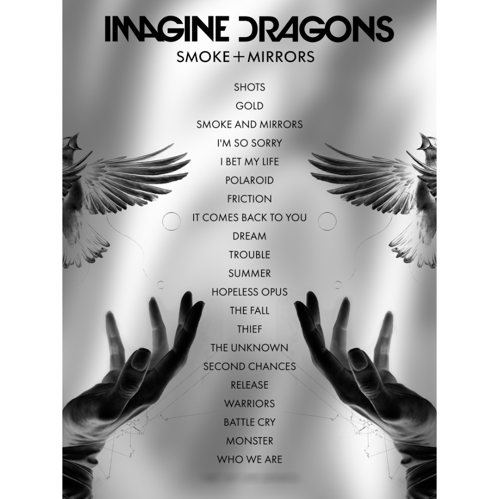 monsters imagine dragons Reflective Mirror Poster