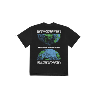 MERCURY GLOBE TOUR T-SHIRT BACK