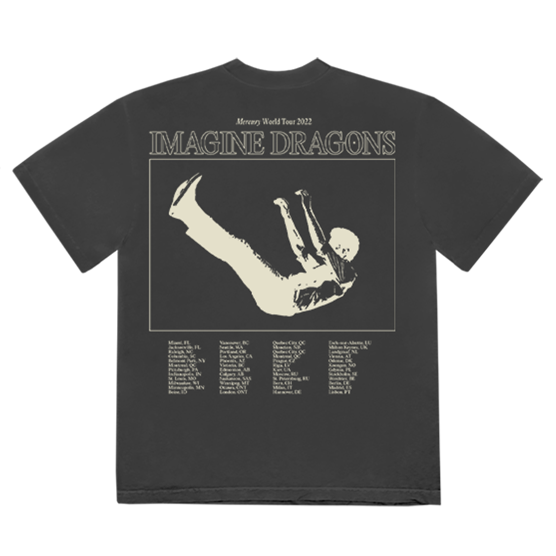 Mercury World Tour Dateback T-Shirt Back