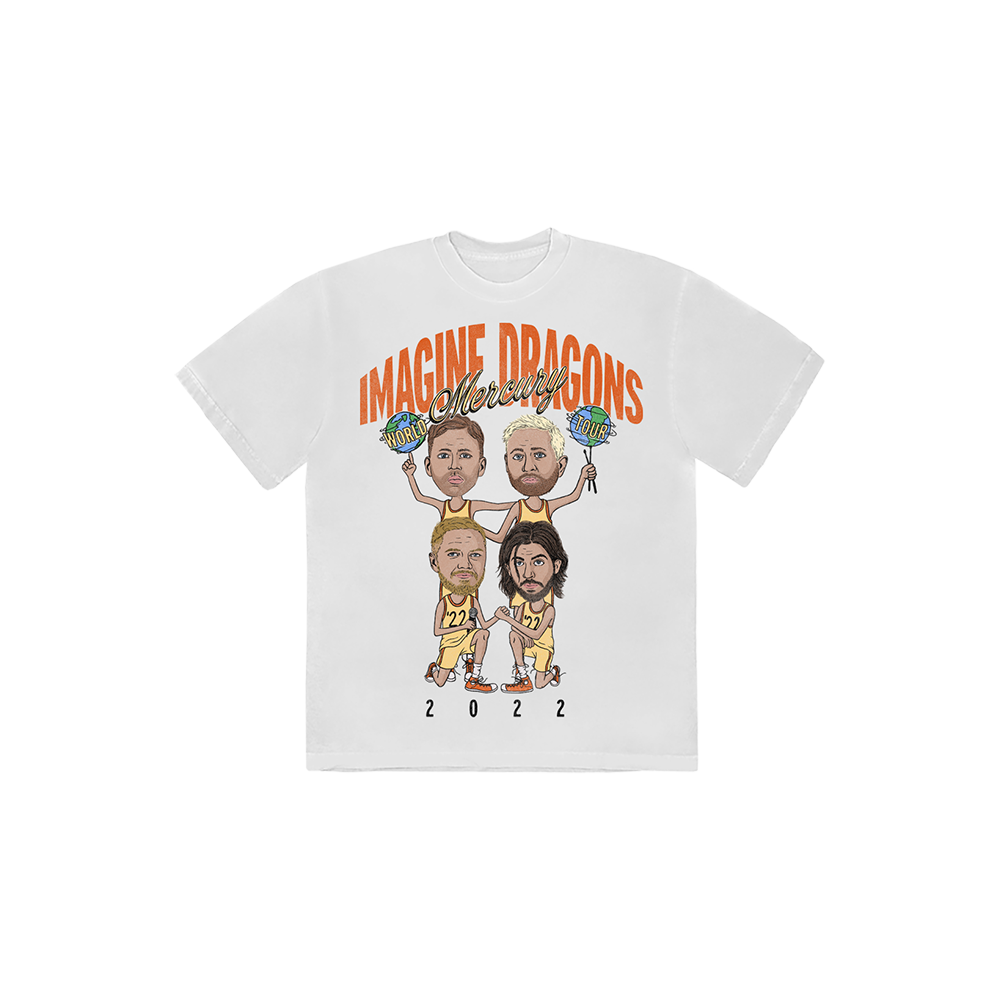 MERCURY TOUR CARTOON T-SHIRT FRONT