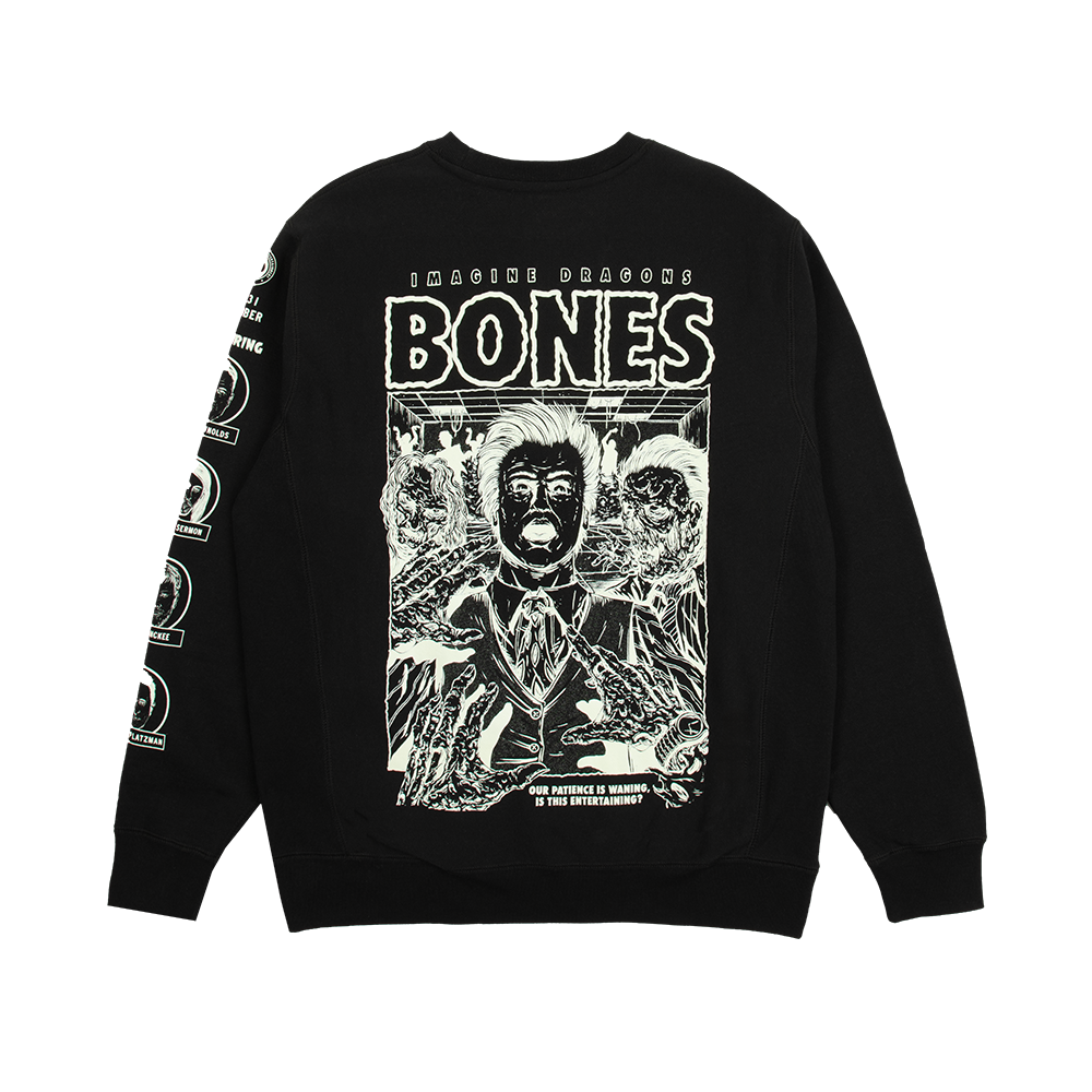 Glow-In-The-Dark Bones Crewneck Back