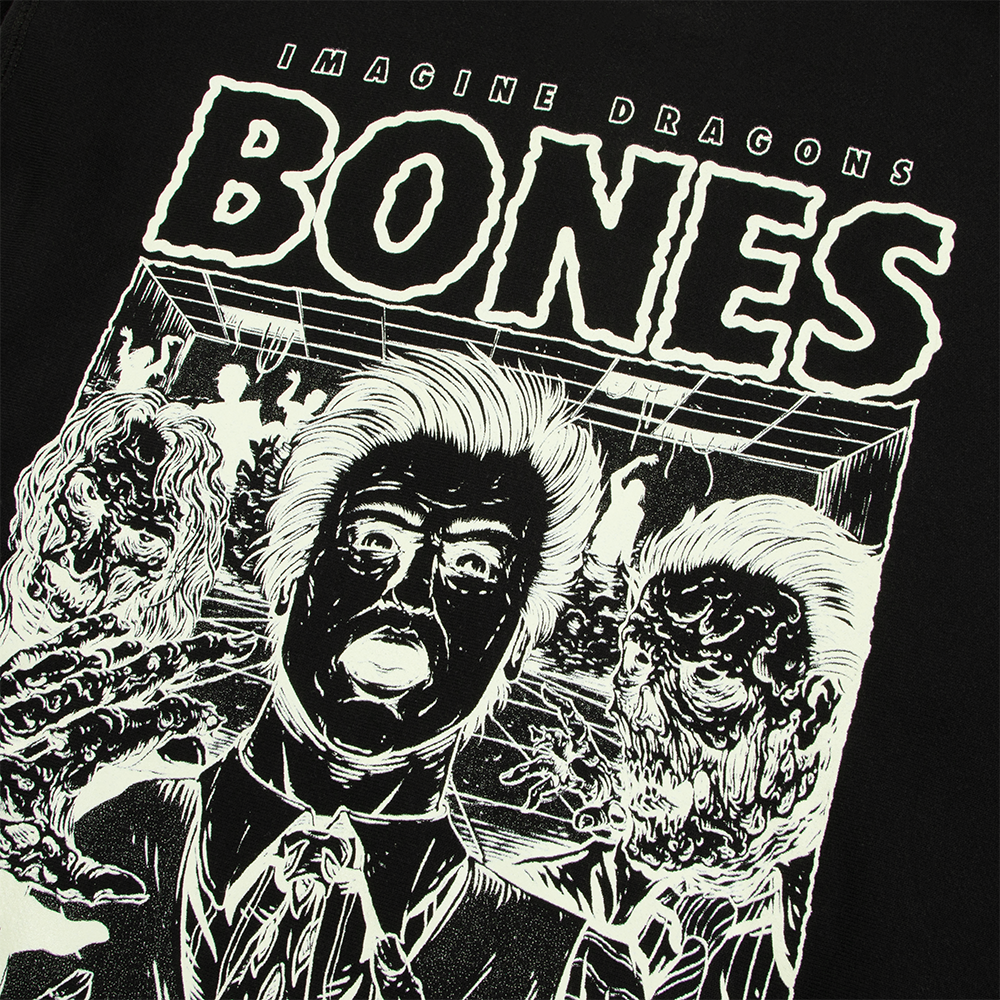 Glow-In-The-Dark Bones Crewneck Back Detail