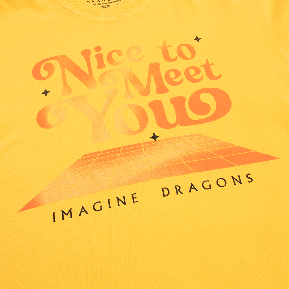 Nice to Meet You Orange Tee Detail