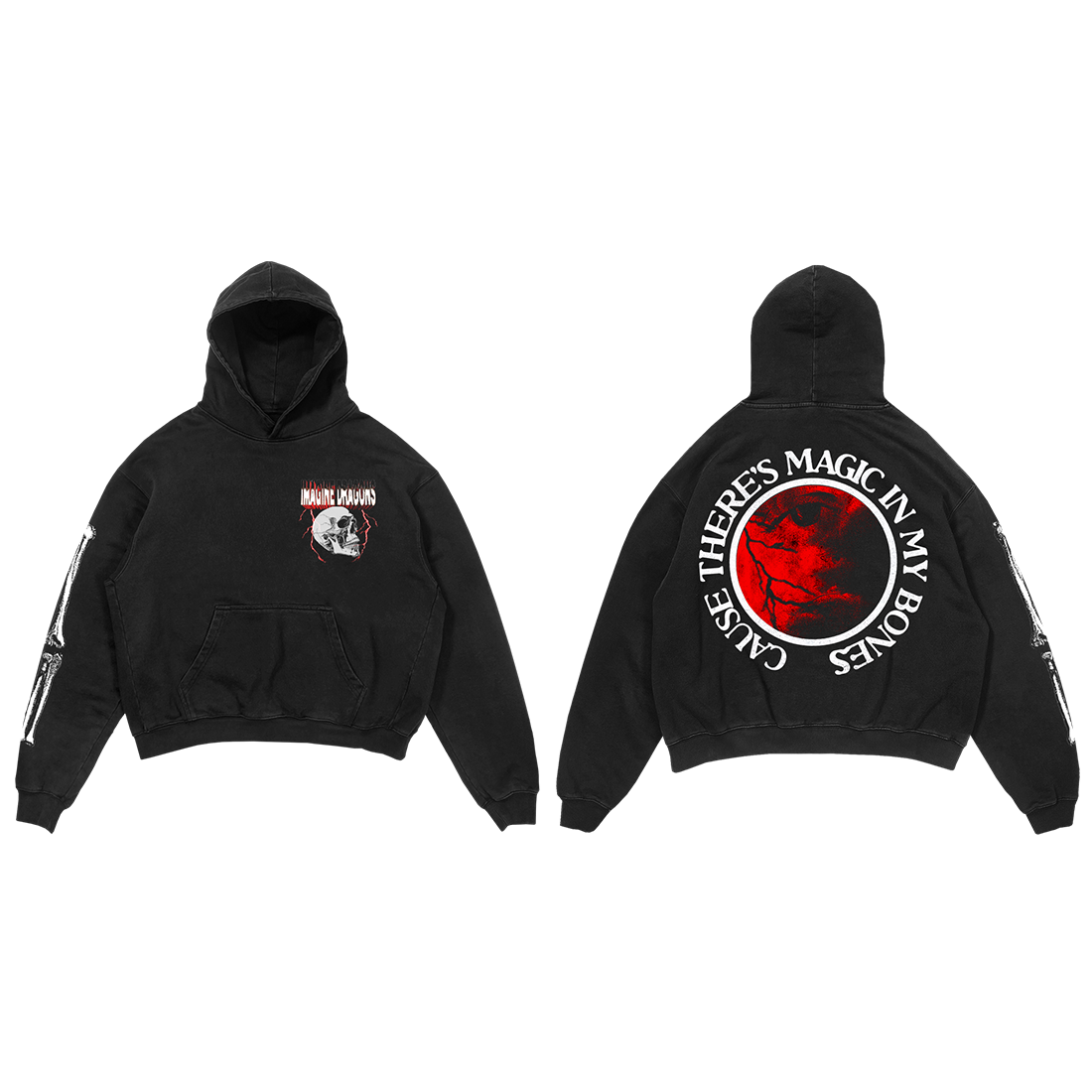 Bones Skull Hoodie - Imagine Dragons Official Store Bones Skull Hoodie - Imagine Dragons Official Store