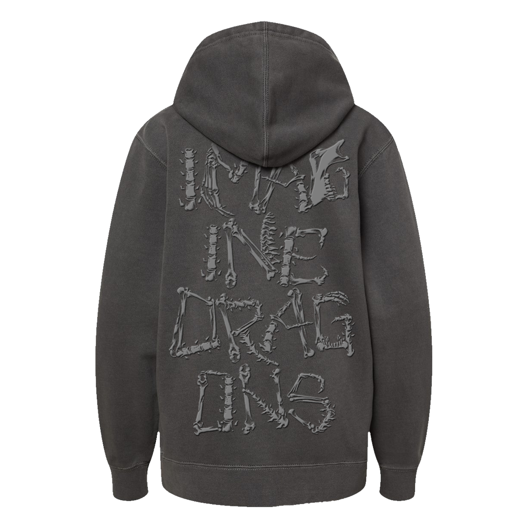 Bones Letter Hoodie Youth Back