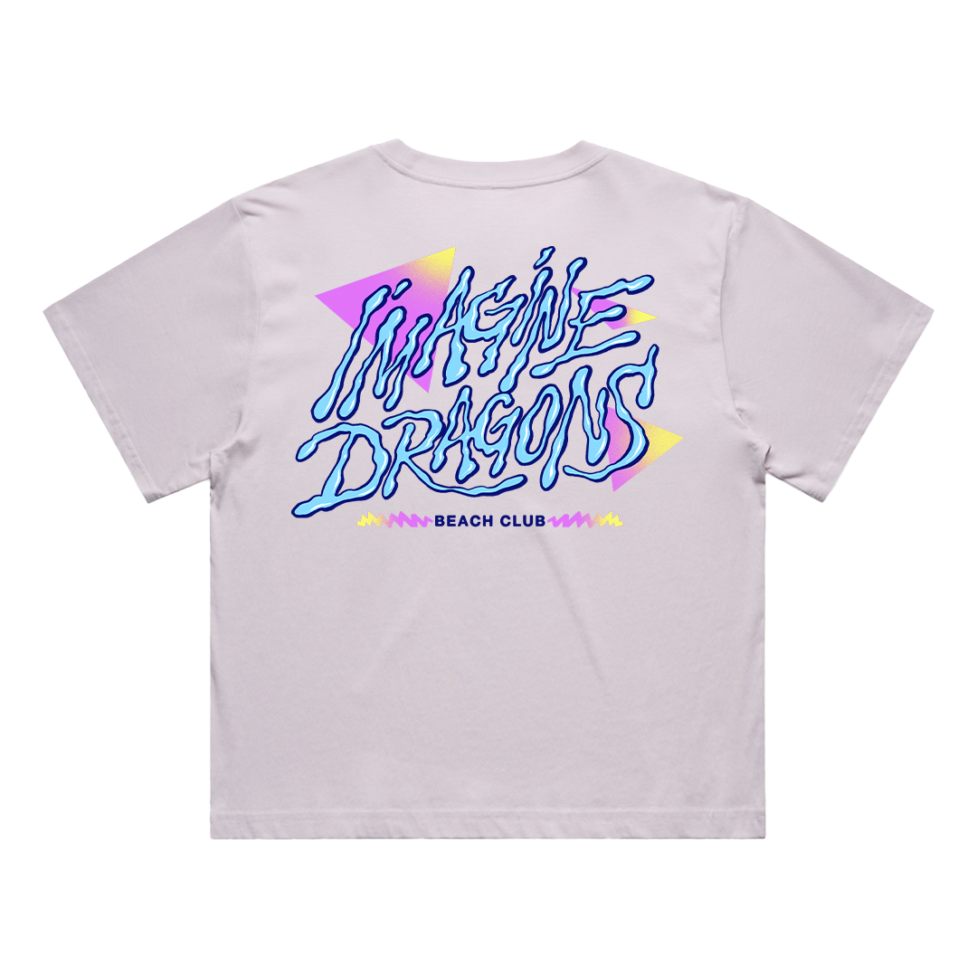 Beach Club Ladies Crop Tee Back