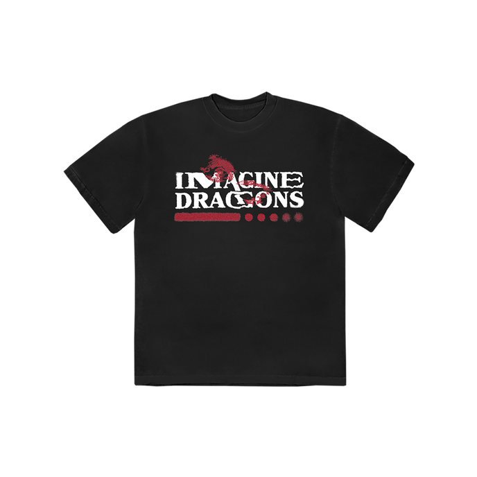 Imagine Dragons T-Shirt Ufficiale Unisex - Magic Band Logo, Colore Nero, Design Con Stampa Frontale E Posteriore, Cotone Morbido, Taglie Dalla S Alla XXL